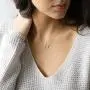 Gold Dainty Circle Necklace,14K Gold Plated Half/One Third/One Quarter Karma Necklace for Women
