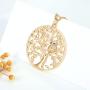 Ouran Necklace for Women,Tree of Life with Owl Pendant Necklace Girls CZ Crystal Necklace Long Chain Necklace