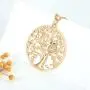 Ouran Necklace for Women,Tree of Life with Owl Pendant Necklace Girls CZ Crystal Necklace Long Chain Necklace