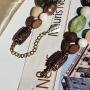 Bocar 2 Layer Statement Chunky Beaded Fashion Necklace for Women Gifts