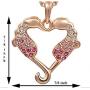 Girls Seahorse 18K Rose Gold Plated Heart Pendant with Pink and White Crystals in Shell Jewelry Box, 18'' Chain, Inspirational Quote Bookmark