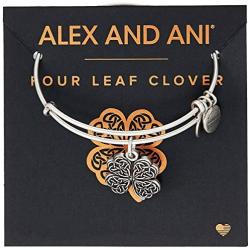 Alex and ANI Four Leaf Clover IV Bangle Bracelet