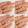MOROTOLE Birth Year Necklace with Crown 18K Gold Plated Birth Year Number Necklace Stainless Steel Birthday Year Pendant Necklace for Women Girls,1990-2010