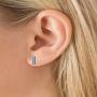 Dazzlingrock Collection 0.50 Carat (ctw) 10K Gold Round White & Blue Diamond Ladies Hoop Earrings 1/2 CT Dazzlingrock Collection 0.50 Carat (ctw) 10K Gold Round White & Blue Diamond Ladies Hoop Earrings 1/2 CT