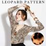 Hicarer Acrylic Leopard Jewelry Set for Women Girls Statement Boho Resin Earrings Necklace Bracelet