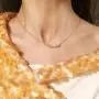 @MintSwag-Yang 14k Gold Plated Stainless Steel Pendant Necklace/Rose Gold Necklace for Women Girls