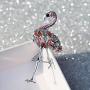 KimYoung Flamingo Brooch Pin Jewelry for Women, Gifts for Girlfriend Wife