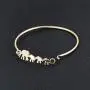 SENFAI Mama and Her 3 Children Family Bangle bracelet for Mom and Daughter Triplets (Elephant, stainless-steel)
