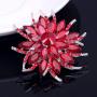 seven wolves Womens Austrian Crystal Brooch Wedding Flower Leaf Bouquet Brooch