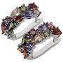 Multi Gemstone Earring Amethyst Garnet Morganite Peridot Promise Wedding Party Earrings