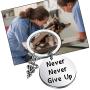 HOLLP Veterinarian Jewelry Veterinary Technician Gifts Never Never Given Up Keychain Vet Tech Jewelry Gift for Veterinarian