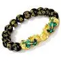 MANRUO Feng Shui Black Obsidian Wealth Bracelet Color Changed Pi Xiu Bracelets Dragon Mantra Bead Bangle Attract Wealth and Good Luck for Men/Women MANRUO Feng Shui Black Obsidian Wealth Bracelet Color Changed Pi Xiu Bracelets Dragon Mantra Bead Bangle Attract Wealth and Good Luck for Men/Women
