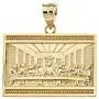 14k Yellow Gold The Last Supper of Jesus with His Disciples Pendant