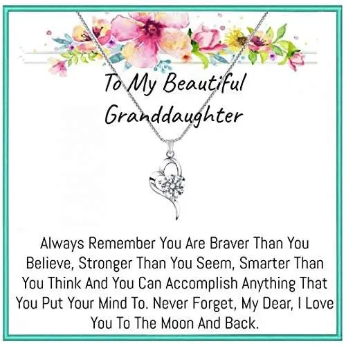 Onepurposegifts Granddaughter gift, Granddaughter Necklace, Granddaughter gifts from grandma, Grandmother Granddaughter jewelry