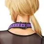CHICTRY Soft Neoprene Padded Choker Collar Adjustable Novelty Adult Neck Harness Choker with Metal D-Ring for Men Women