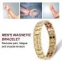 Magnetic Bracelet,Men Fashion Healthy Magnetic Therapy Bracelet,for Pain Relief,Arthritis and Carpal Tunnel Relief(Gold)