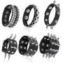 Hicarer 6 Pieces Punk Studded Bracelet Rivets Bracelet Leather Rivets Bracelet Cuff Hicarer 6 Pieces Punk Studded Bracelet Rivets Bracelet Leather Rivets Bracelet Cuff