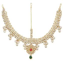 Efulgenz Indian Bollywood Vintage Mang Tikka Crystal Pearl Head Chain Bridal Wedding Jewelry Hair Accessories