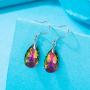 Teardrop Swarovski Crystal Drop Dangle Earrings for Women 925 Sterling Silver Hook Hypoallergenic Earring