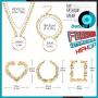 sailimue Women Hip Hop Costume Kit Gold Chain Necklace Bracelet Bamboo Hoop Earrings for Women Men Costume Jewelry Set Punk Rapper Style 80s/ 90s Party Accessories