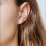 Unicorn Earrings for Girls, Hypoallergenic Fire Opal Stud Earrings ARSKRO S925 Sterling Silver with Gold Mini Tiny Cute Earring Jewelry Gifts for Kids Women