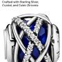 Pandora Jewelry Blue Galaxy Crystal and Cubic Zirconia Charm in Sterling Silver