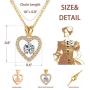 AOOVOO Necklaces for Women, Rose Gold Plated Brass Love Heart Cubic Zirconia Pendant Necklaces Jewelry Gift for Her