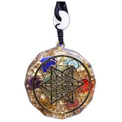 Loypi Chakra Orgonite Energy Crystal Pendant Resin Jewelry Handcraft Pendant Gathering Wealth Brings Good Luck Woman Necklace