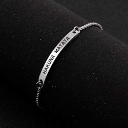 Hakuna Matata No Worries Macrame Bracelet Inspired Gift for Women and Teen Girls Best Friend