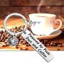 KUIYAI Powered by Pixie Dust and Coffee Keychain Funny Caffeine Keychain Coffee Lover Gift