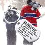 BEKECH Hockey Dad Gifts Ice Hockey Keychain Sport Dad Thank You Gift Dear Dad Thank You for Teaching Me to Skate Fathers Day Hockey Gifts for Dad from Daughter Son