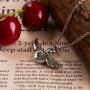 Fanery Sue Personalized Custom Heart Angel Wing Urn Necklace for Ashes Mom Dad Keepsake Cremation Memorial Pendant Necklace