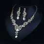 Hamer Prom Costume Jewelry for Women Crystal Choker Pendant Statement Chain Charm Necklace and Earrings Wedding Jewelry Sets for Brides Hamer Prom Costume Jewelry for Women Crystal Choker Pendant Statement Chain Charm Necklace and Earrings Wedding Jewelry Sets for Brides