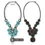 MAYTRY High-end Designer Design Bohemian Turquoise Necklace, Handmade Imported Wax Thread, Retro Fashion and Generous