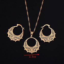 Ethiopian Jewelry Set Pendant Chain Earring Jewelry Eritrea Habesha Party African