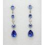 Faship Gorgeous Rhinestone Crystal Dangling Floral Earrings