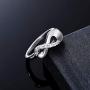 Infinity Mini Ring Hold Loved Ones Ashes Cremation Urn Ring for Women Finger Ring Memorial Jewelry