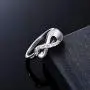 Infinity Mini Ring Hold Loved Ones Ashes Cremation Urn Ring for Women Finger Ring Memorial Jewelry