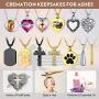 Richsteel Dog Tag/Cross/Heart/Pet Paw/Teardrop/Special Date Calendar Urn Pendant Necklace for Ashes for Men Women Personalized Cremation Jewelry Waterproof(with Gift Box)