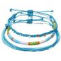String Wave Ankle Bracelets for Women Adjustable Compass Bracelets Waterproof Handmade Strand Braided Rope Sunflower Boho Bracelet Set Women Teen Girls