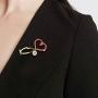 XUNER Nurse Stethoscope Pins Cuterus Heart-Shaped Pins Lapel Pin Personality Medical Jewelry for Women Nurse Accessories Gifts Hat Lapel Pins