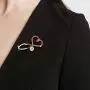XUNER Nurse Stethoscope Pins Cuterus Heart-Shaped Pins Lapel Pin Personality Medical Jewelry for Women Nurse Accessories Gifts Hat Lapel Pins