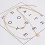 MIXIA Minimalist Peace Dove Soar Flying Double Layers Crystal Sequins Coin Chain Pigeon Bird Water Drop Pendant Multilayer Boho Necklace for Women Girls