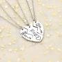 3pcs Stainless Steel Mother Daughter Pendant Necklace - Mom Big Sister Little Sister (Necklace) (Necklace)