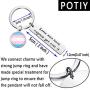 POTIY Transgender Pride Gift Trans Pride Flag Charm Jewelry LGBTIQA Keychian Pink White Blue Trans Pendant Keyring