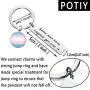 POTIY Transgender Pride Gift Trans Pride Flag Charm Jewelry LGBTIQA Keychian Pink White Blue Trans Pendant Keyring