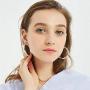 Big Hoop Earrings Stainless Steel Hoop Earrings 14K Gold Plated for Women Girls Sensitive Ears Cartilage Helix Cuff Earrings