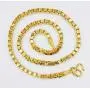Mens Chain 23k 24k Thai Baht Yellow Gold Plated Filled Necklace Jewelry Women & Mens 26 inch 100 Grams Mens Chain 23k 24k Thai Baht Yellow Gold Plated Filled Necklace Jewelry Women & Mens 26 inch 100 Grams