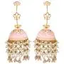 Aheli Elegant Wedding Party Designer Floral Enamel Jhumka Jhumki Earrings with Beaded Tassel Ethnic Fashion Jewelry for Indian Women Aheli Elegant Wedding Party Designer Floral Enamel Jhumka Jhumki Earrings with Beaded Tassel Ethnic Fashion Jewelry for Indian Women