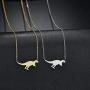 RZCXBS Dinosaur Pendant Necklace Lightweight Surgical Stainless Steel Animal Necklace